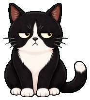 alfred, a tuxedo cat